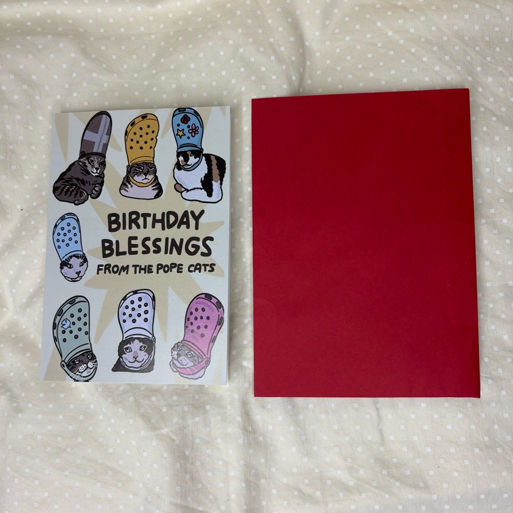 Birthday Blessings from the Pope cats Card